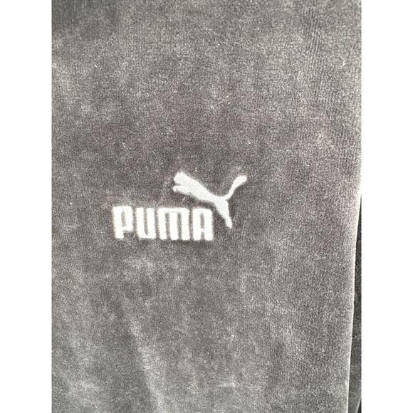 PUMA Essentials Elevated Velour Hoodie Black Women’s Size L— Cozy Lounge Staple - Picture 5 of 7
